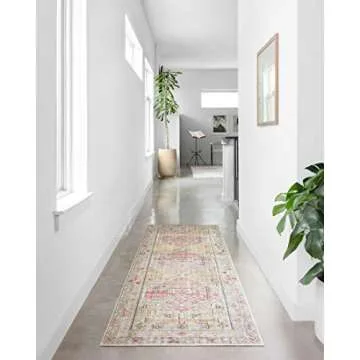Loloi II Skye Collection Gold/Blush 7'-6" x 9'-6" Rug