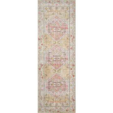 Loloi II Skye Collection Gold/Blush 7'-6" x 9'-6" Rug