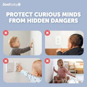 Outlet Plug Covers (32 Pack) Clear Child Proof Electrical Protector Safety Caps - Jool Baby