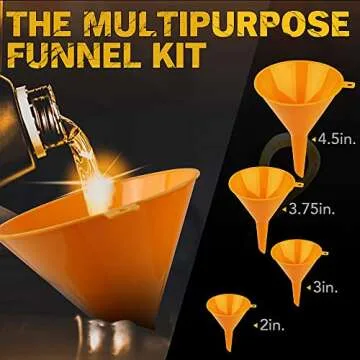 ELEAD 19 PCS No-Spill Coolant Funnel Kit Radiator Funnel burping kit funnels for Filling Bottles Universal Fitment Aplicable to Any Vehicle funnels for Automotive use 4PCS Round Kitchen Funnel