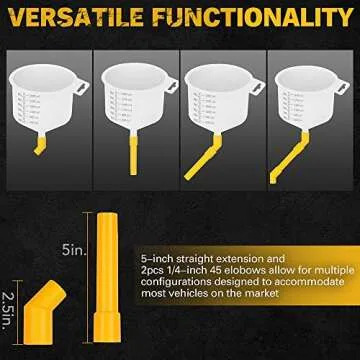 ELEAD 19 PCS No-Spill Coolant Funnel Kit Radiator Funnel burping kit funnels for Filling Bottles Universal Fitment Aplicable to Any Vehicle funnels for Automotive use 4PCS Round Kitchen Funnel