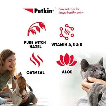 Petkin Anti Itch Wipes for Dogs and Cats - Soothe Itching