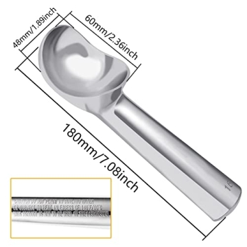 Premium Nonstick Anti-Freeze Aluminum Ice Cream Scoop 7-inch
