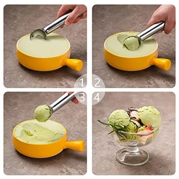 Premium Nonstick Anti-Freeze Aluminum Ice Cream Scoop 7-inch
