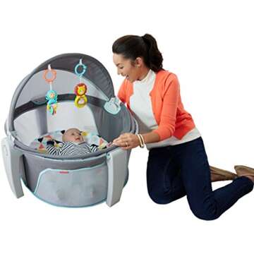 Fisher-Price On-The-Go Baby Dome, Gray and White