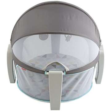 Fisher-Price On-The-Go Baby Dome, Gray and White