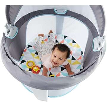 Fisher-Price On-The-Go Baby Dome, Gray and White