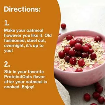 PEScience Select Protein4Oats, Peanut Butter and Honey, 12 Serving, Whey and Casein Blend for Oats and Oatmeal