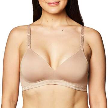 Warner's Women's Cloud 9 Super Soft Wireless Lightly Lined Comfort Bra 1269 - Toasted Almond 40C