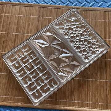 Goldbaking 3 Kinds Shape Chocolate Bar Mold Break Apart Chocolate Molds Protein Energy Bar Maker