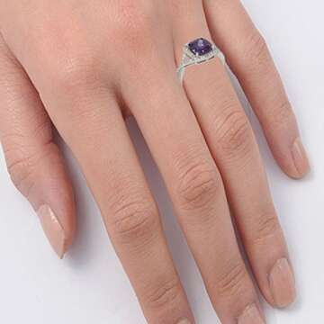 Blue Apple Co. Cubic Zirconia Size-9 Art Deco Ring 11mm Cushion Cut Halo CZ Split Shank Twisted Infinity Wedding Engagement Rings For Women 925 Sterling Silver Gifts For Her