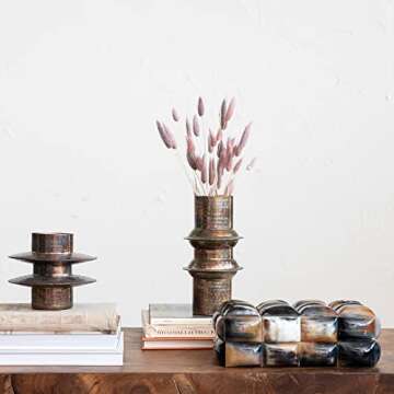 Decorative Horn Bubble Storage Box, Black and Brown