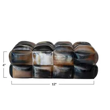 Decorative Horn Bubble Storage Box, Black and Brown