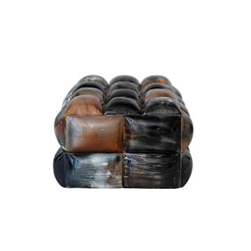 Decorative Horn Bubble Storage Box, Black and Brown