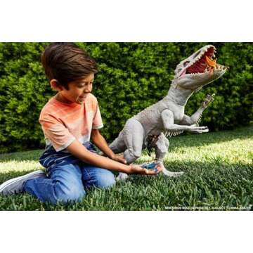 Mattel Jurassic World Camp Cretaceous Super Colossal Indominus Rex Dinosaur Toy, Action Figure at 3....