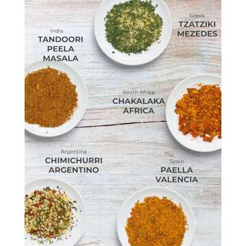 TIMBER TASTE® World Spice Collection - World Spice Gift Set, Gourmet Spices and Seasonings Set for ...