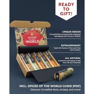TIMBER TASTE® World Spice Collection - World Spice Gift Set, Gourmet Spices and Seasonings Set for Men & Women - Christmas Gifts for Him & Her, Stocking Stuffers for Men & Women Food Lovers