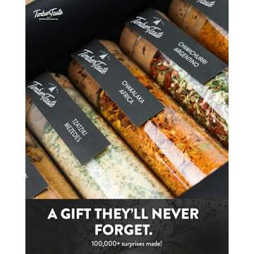 TIMBER TASTE® World Spice Collection - World Spice Gift Set, Gourmet Spices and Seasonings Set for Men & Women - Christmas Gifts for Him & Her, Stocking Stuffers for Men & Women Food Lovers