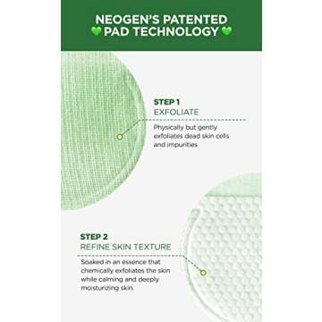 DERMALOGY by NEOGENLAB Bio-Peel Gauze Peeling Pads (Green Tea, 30 pads) - Exfoliating & Hydrating & Soothing Peeling Pad with PHA & Green Tea & Centella Asiatica - Korean Skin Care