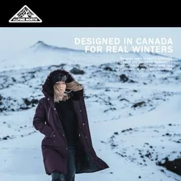 Alpine North Women's Vegan Down Long Parka for Cold Weather Wear