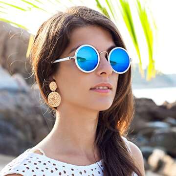 Hicarer 6 Pair Valentine's Day Rattan Earrings Straw Earrings for Women Tassel Woven Bohemian Earring Wicker Braid Hoop Drop Beach Earrings for Girls(Stylish Series)