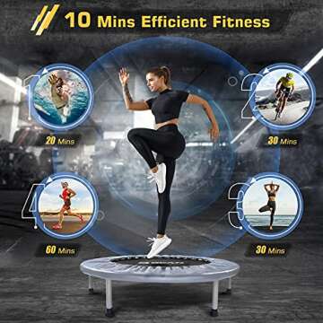 BCAN 36 Mini Trampoline Rebounder Trampoline for Adults Max Load 170lbs Small Trampoline Exercise Trampoline Fitness Trampoline Indoor/Garden Workout