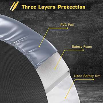 BCAN 36 Mini Trampoline Rebounder Trampoline for Adults Max Load 170lbs Small Trampoline Exercise Trampoline Fitness Trampoline Indoor/Garden Workout