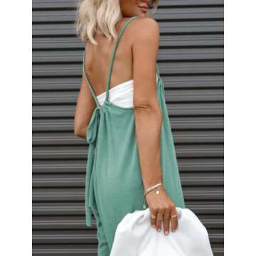 DEEP SELF Fashion Cloth Flowy Jumpsuits For Women Loose Fit Oversized Long Baggy Overalls For Women ...