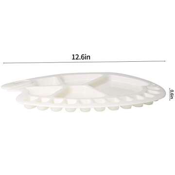 FINGOOO 1 Pack 12 Well Palette Round Paint Tray Palettes for Kids and Adults to Create Art Paint Craft DIY Art Painting Palettes