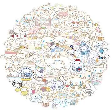 ROFOLO 100PCS Cinnamoroll Stickers, Cute Dog Stickers, Vinyl Waterproof Stickers for Kids Teens Girl...