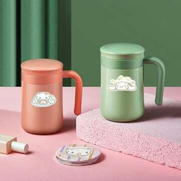 ROFOLO 100PCS Cinnamoroll Stickers, Cute Dog Stickers, Vinyl Waterproof Stickers for Kids Teens Girls Adults Phone Water Bottles Skateboard Guitar