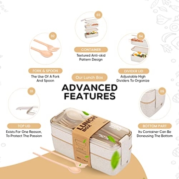 TARLINI HOME Bento Box 30oz Stylish Meal Prep Container