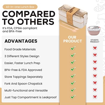 TARLINI HOME Bento Box 30oz Stylish Meal Prep Container