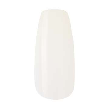 KISS Salon Acrylic Press On Nails, Nail glue included, 'Strong Enough', White, Long Size, Coffin Shape, Includes 28 Nails, 2g Glue, 1 Manicure Stick, 1 Mini File