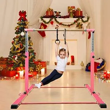 JC Gymnastic Kip Bar - Adjustable & Safe for Ages 3-15