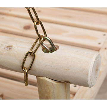 Wooden Porch Swing 2-Seater Patio Bench Heavy Duty 800 LBS