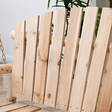 Wooden Porch Swing 2-Seater Patio Bench Heavy Duty 800 LBS