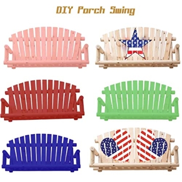 Wooden Porch Swing 2-Seater Patio Bench Heavy Duty 800 LBS