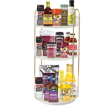 INVSSENE 360° Rotating Makeup Organizer for Stylish Storage