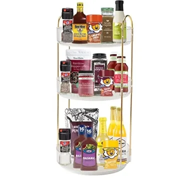 INVSSENE 360° Rotating Makeup Organizer for Stylish Storage