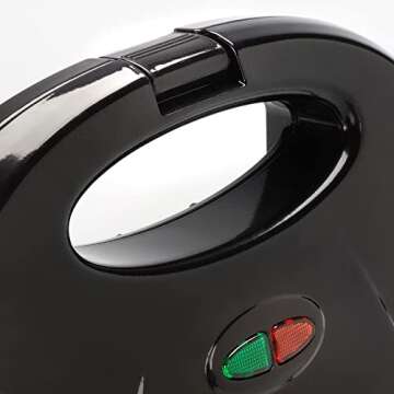 Zenith Compact Electric Waffle Maker with Nonstick Plates