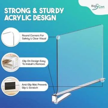 BigBcart Acrylic Shelf Dividers for Closet Organization