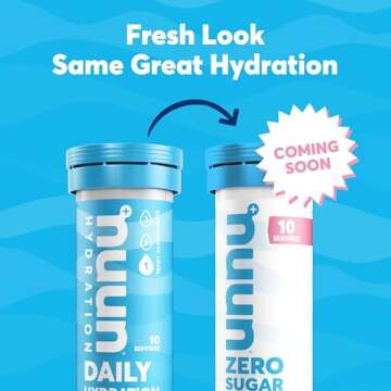 Nuun Hydration Daily, Wellness Electrolyte Tablets, Mixed Berry, No Sugar, 5 Essential Electrolytes ...