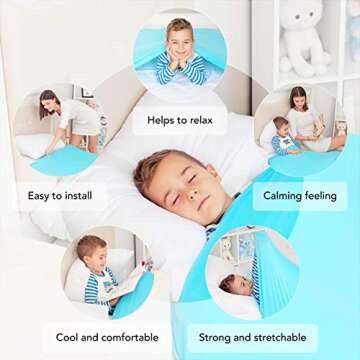 Sensory Compression Blanket | Lycra Bed Sheet for Kids & Adults | Deep Relaxing Feeling, Release Oxytocin | Helps With: SPD, Anxiety, ADHD, Autism and More | Breathable, Cool & Stretchable | Twin Size
