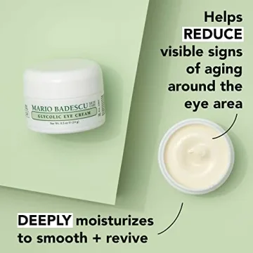 Mario Badescu Glycolic Eye Cream Anti Aging Skin Care for Fine Lines and Wrinkles, Overnight Eye Moisturizer with Vitamin E, AHA and Cocoa Butter for Combination or Dry Skin, 0.5 Ounce (Pack of 1)