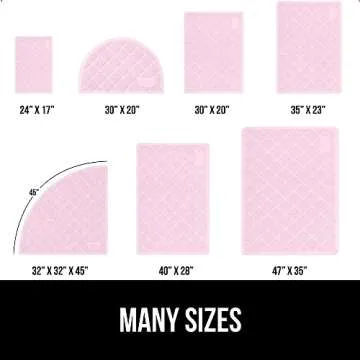 GORILLA GRIP Cat Litter Box Mat, Water Resistant Kitty Litter Trapping Mat, Textured Backing, Easy to Clean, Less Waste and Clean Floors, Kitten Supplies for Indoor Cats, Soft on Paws, 24x17 Lt Pink