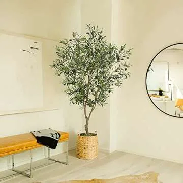 VIGGDA 7ft Artificial Olive Tree - Realistic & Maintenance-Free