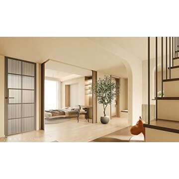 VIGGDA Artificial Tree Faux Olive Tree 7ft (82in,UV Protection 2289 Leaves) Tall Fake Olive Plant in Pot Fake Silk Tree Faux Plants Indoor