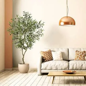 VIGGDA 7ft Artificial Olive Tree - Realistic & Maintenance-Free