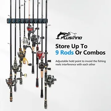 PLUSINNO Fishing Rod Holder for 9 Rods Space Saver